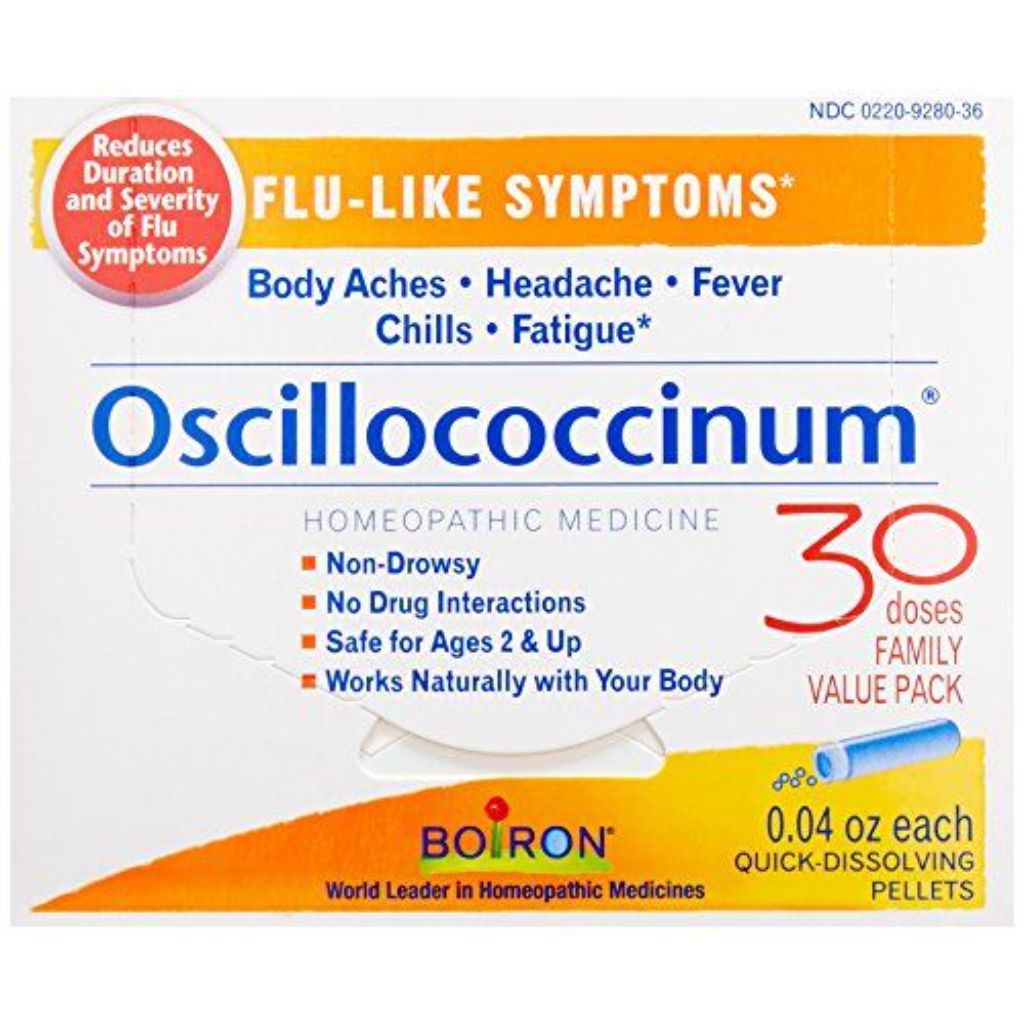 Boiron Oscillococcinum for Flu-like Symptoms Pellets, 30 Count/0.04 Oz Each