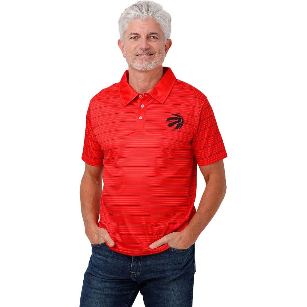 FOCO Torpnto Raptors NBA Mens NBA Team Logo Polo Short Sleeve Polyester Shirt