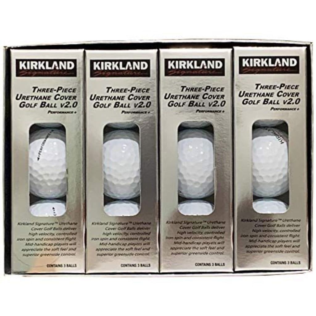 Kirkland Three-Piece Urethane Cover Golf Ball V2.0, 1 Dozen, 12 Count