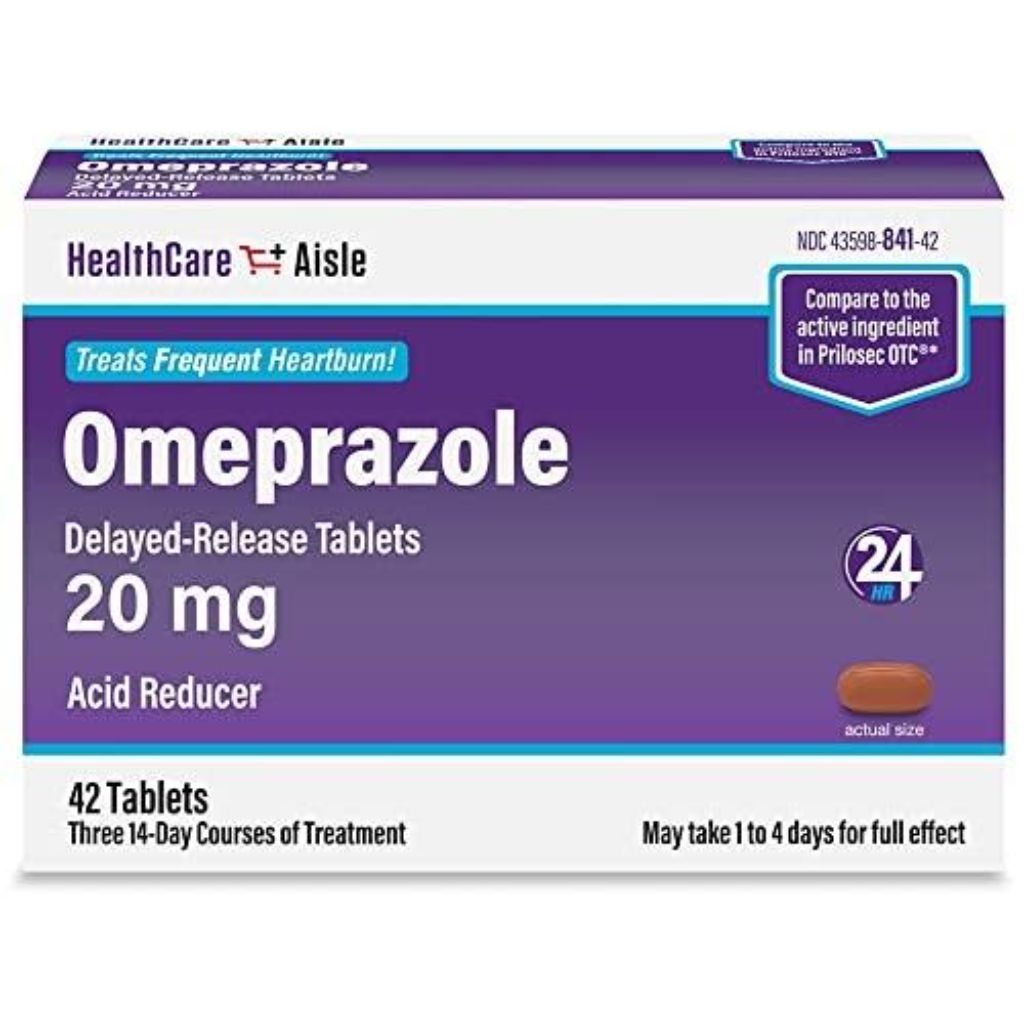 HealthCareAisle Omeprazole 20mg Delayed-Release Tablets – 42ct.