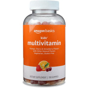 Amazon Basics Kids' Multivitamin Gummies - Orange, Cherry & Strawberry, 190 Count