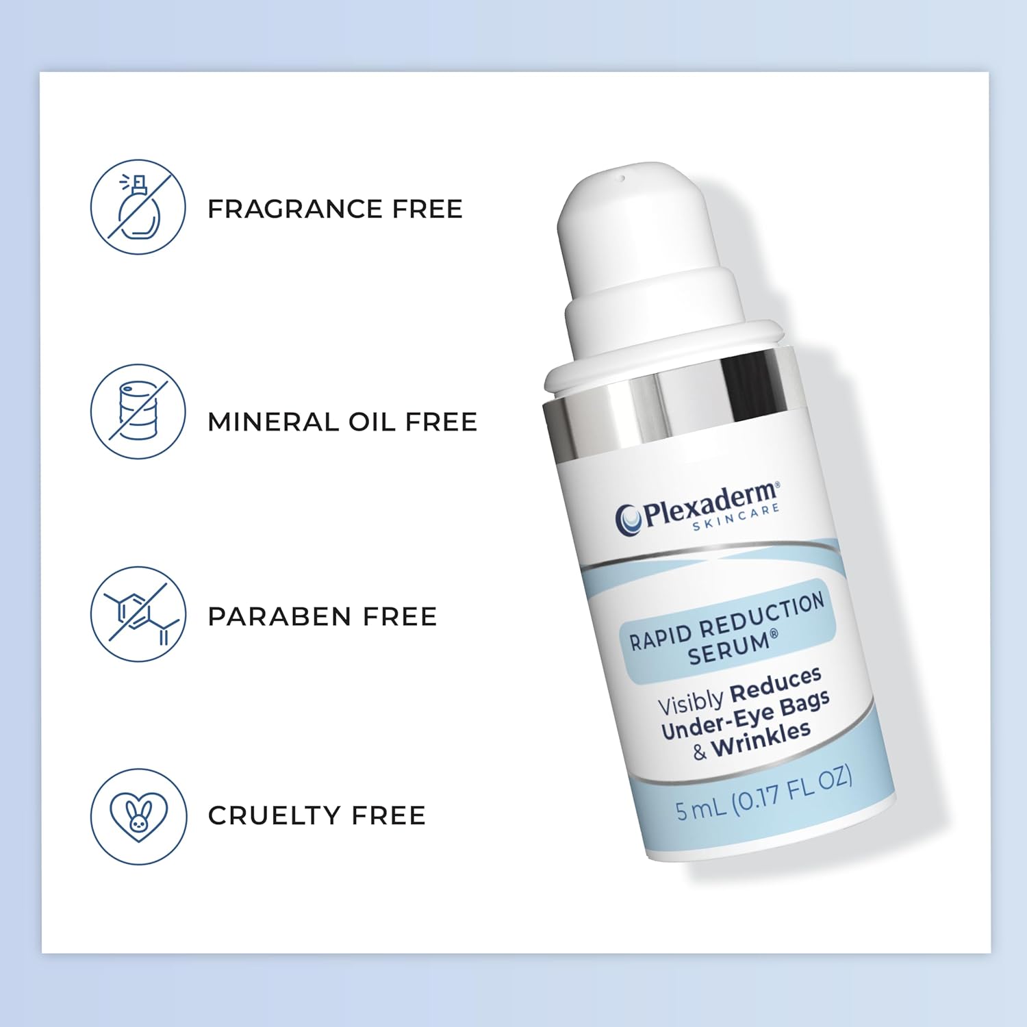 Plexaderm Rapid Reduction Eye Serum Advanced Formula Reduces Under-Eye Bags & Wrinkles - 0.17 fl. oz.