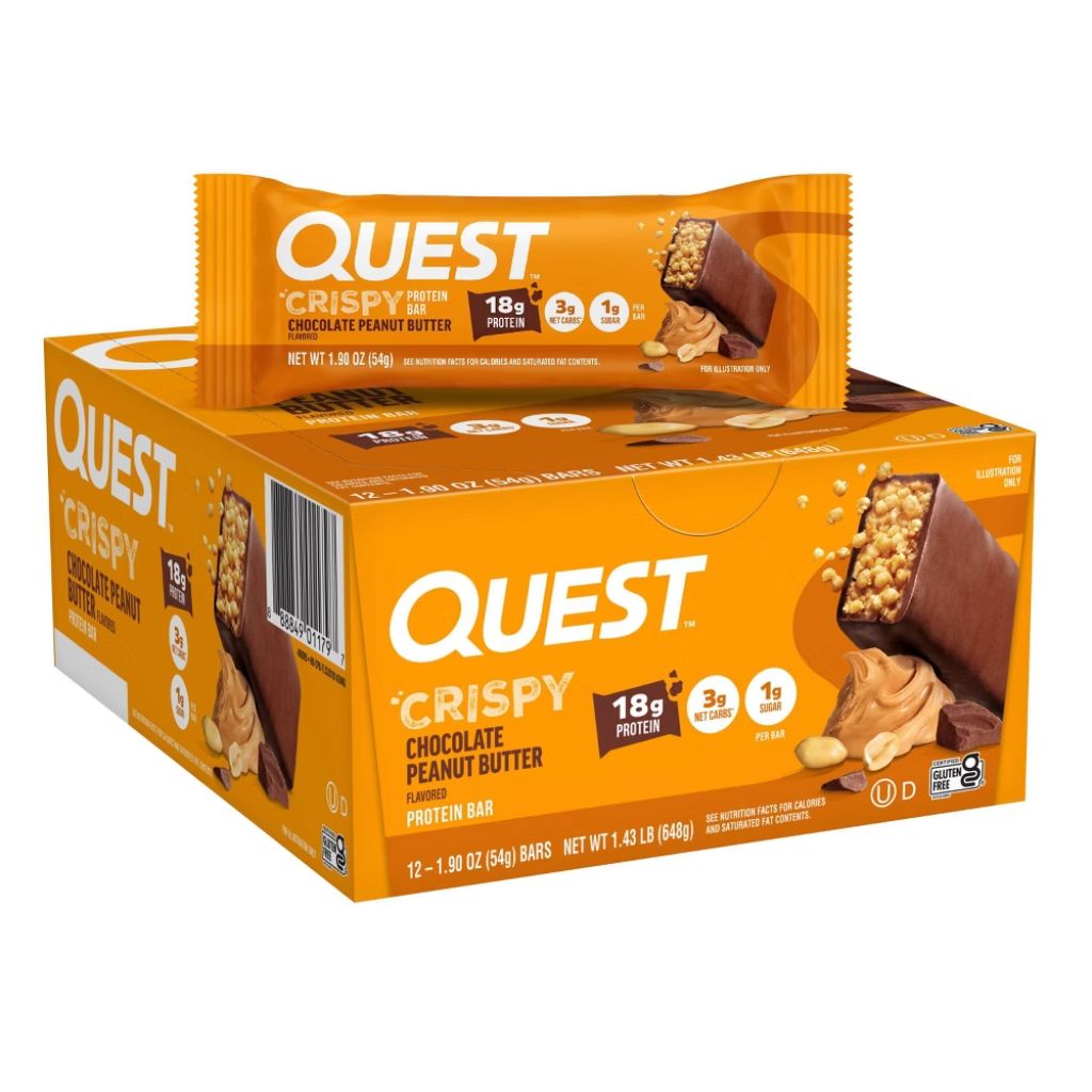 Quest Nutrition Crispy Protein Bar - Chocolate Peanut Butter, 12ct