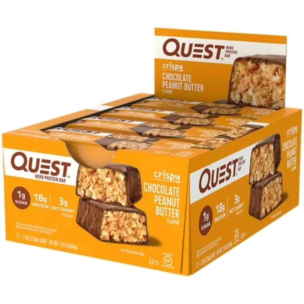 Quest Nutrition Crispy Protein Bar - Chocolate Peanut Butter, 12ct