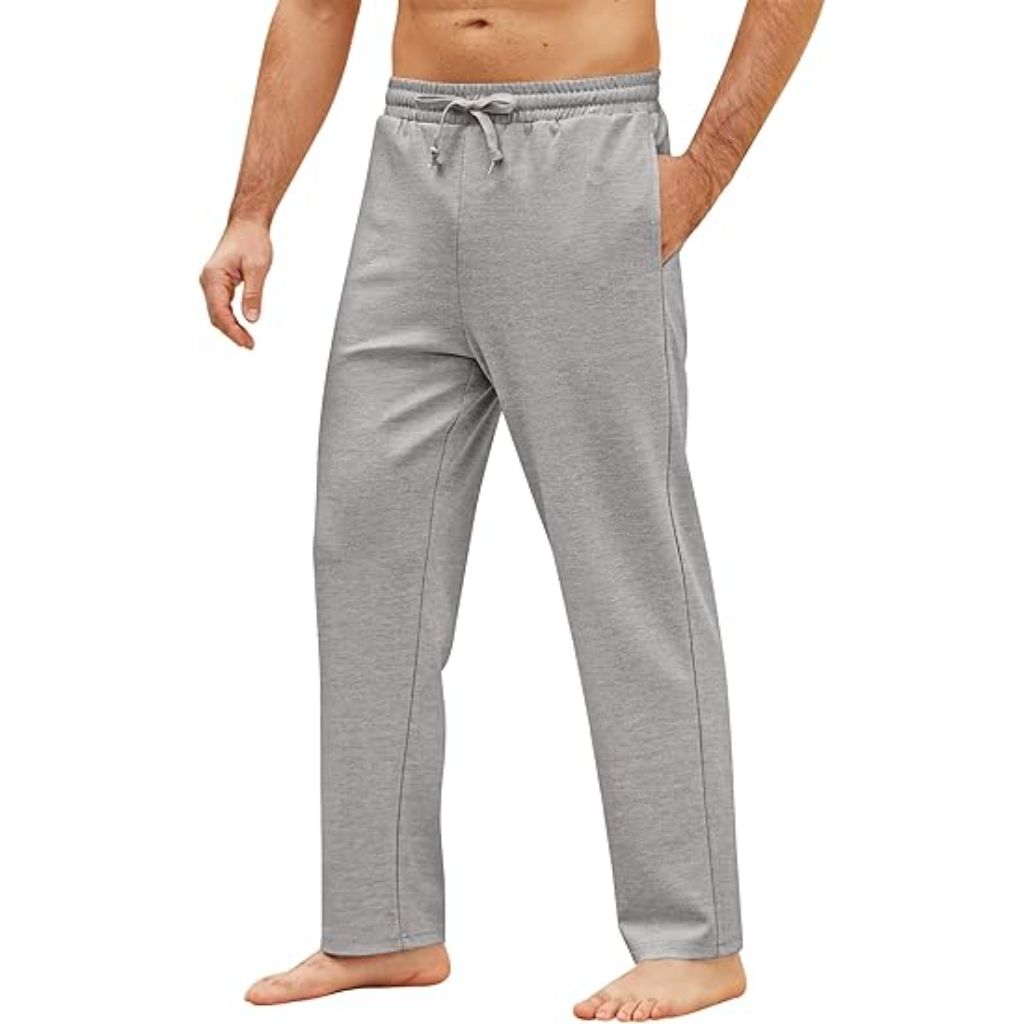 COOFANDY Men's Yoga Pants Casual Elastic Waist Drawstring Jogger Sweatpants Open Bottom Lounge Pants SZ S