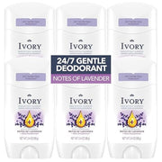 Ivory Women's Aluminum Free 24hr Gentle Deodorant - Hint of Lavender, 2.4oz (6 Pack)