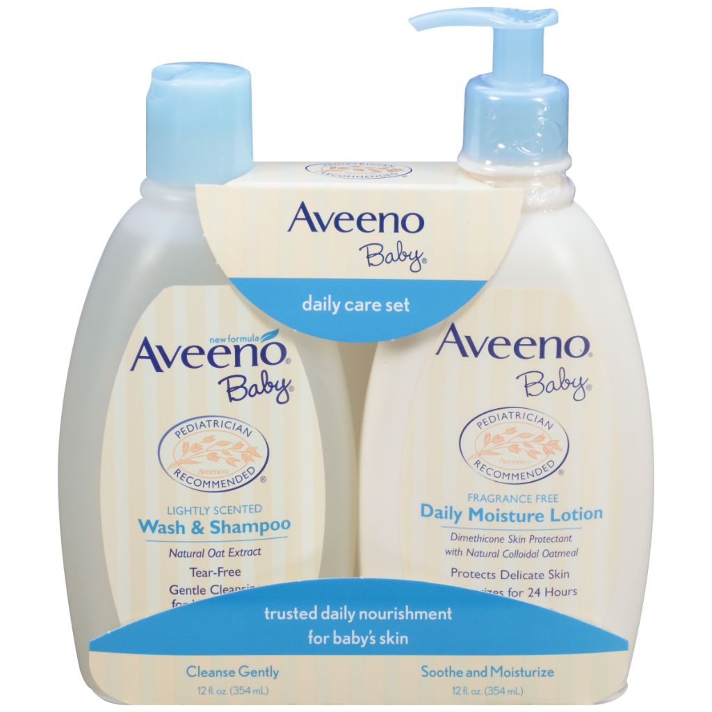 Aveeno Baby Daily Care Gift Set - Baby Wash & Shampoo + Lotion (12 fl. oz.)