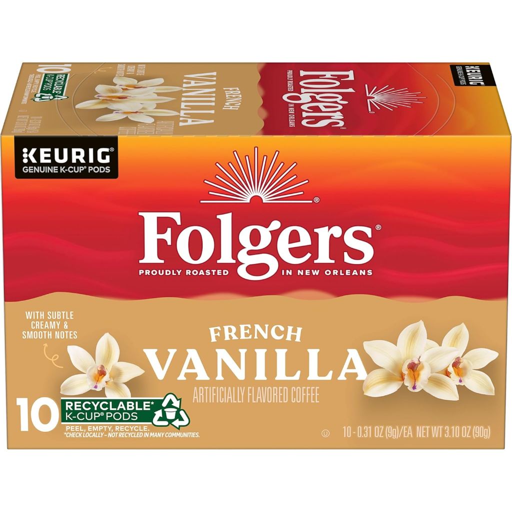 Folgers French Vanilla Keurig K-Cup Coffee Pods - 10ct