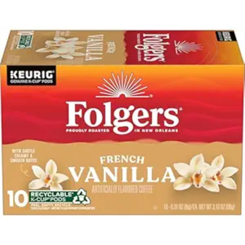 Folgers French Vanilla Keurig K-Cup Coffee Pods - 10ct