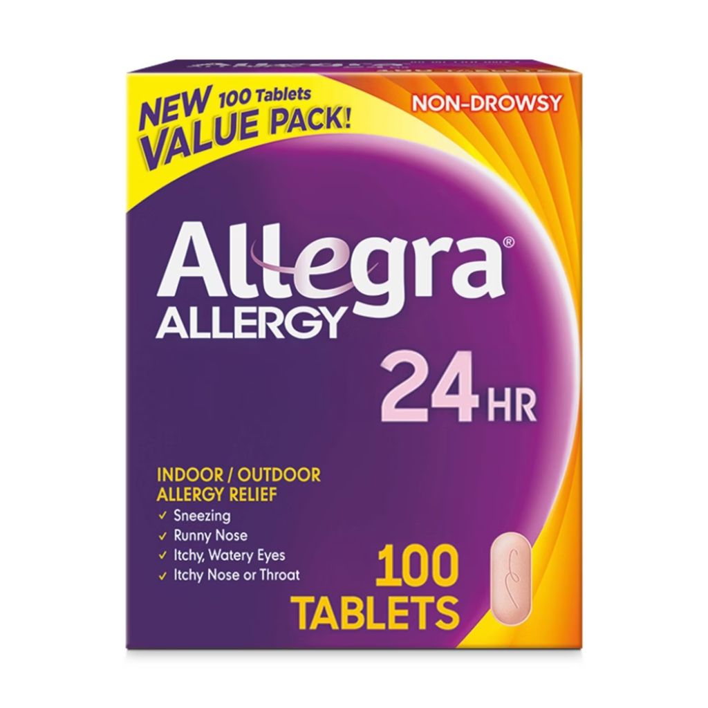 Allegra 24 Hour Allergy Relief Medicine Tablets (Fexofenadine Hydrochloride) - 100ct
