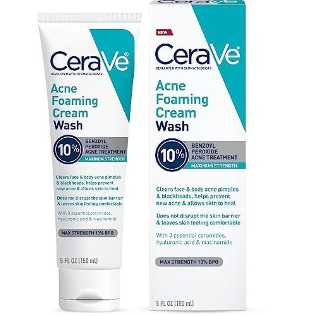 CeraVe Acne Foaming Cream Wash with 10% BPO - 5 fl. oz.
