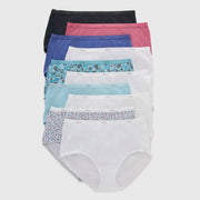 Hanes Women's Tagless Cotton Briefs - Assorted Colors, Size 6/M (10 Pair)