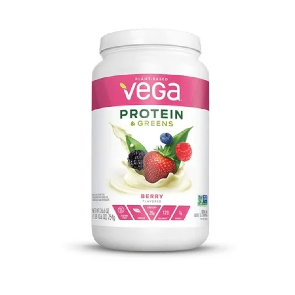 Vega Protein + Supergreens Plant-Based Protein Powder - Berry, 1.7lbs