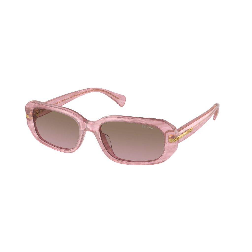Ralph Lauren Women's ORA5311U Sunglasses - Shiny Striped Rose, Gradient Brown Rose Lens, 54mm