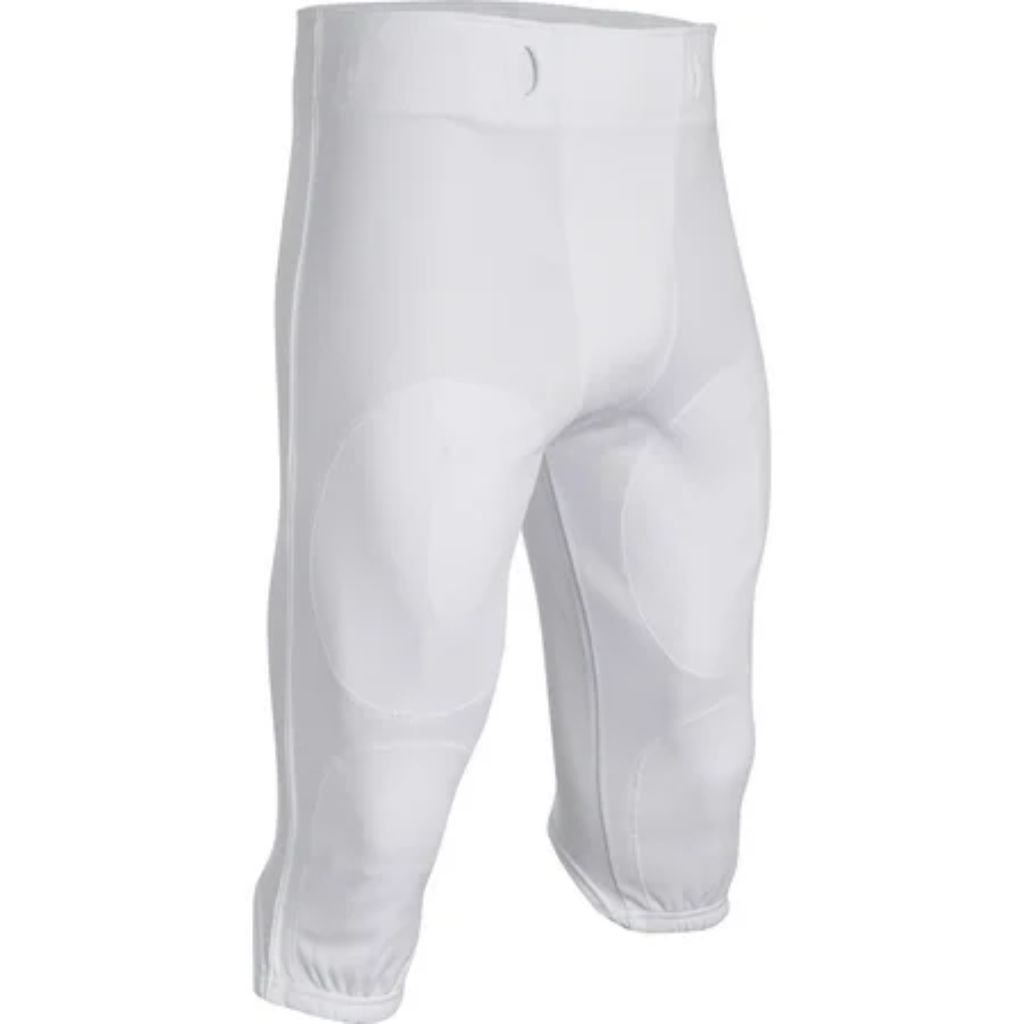 ChamPro Touchback Football Practice Pants - White, Youth XL