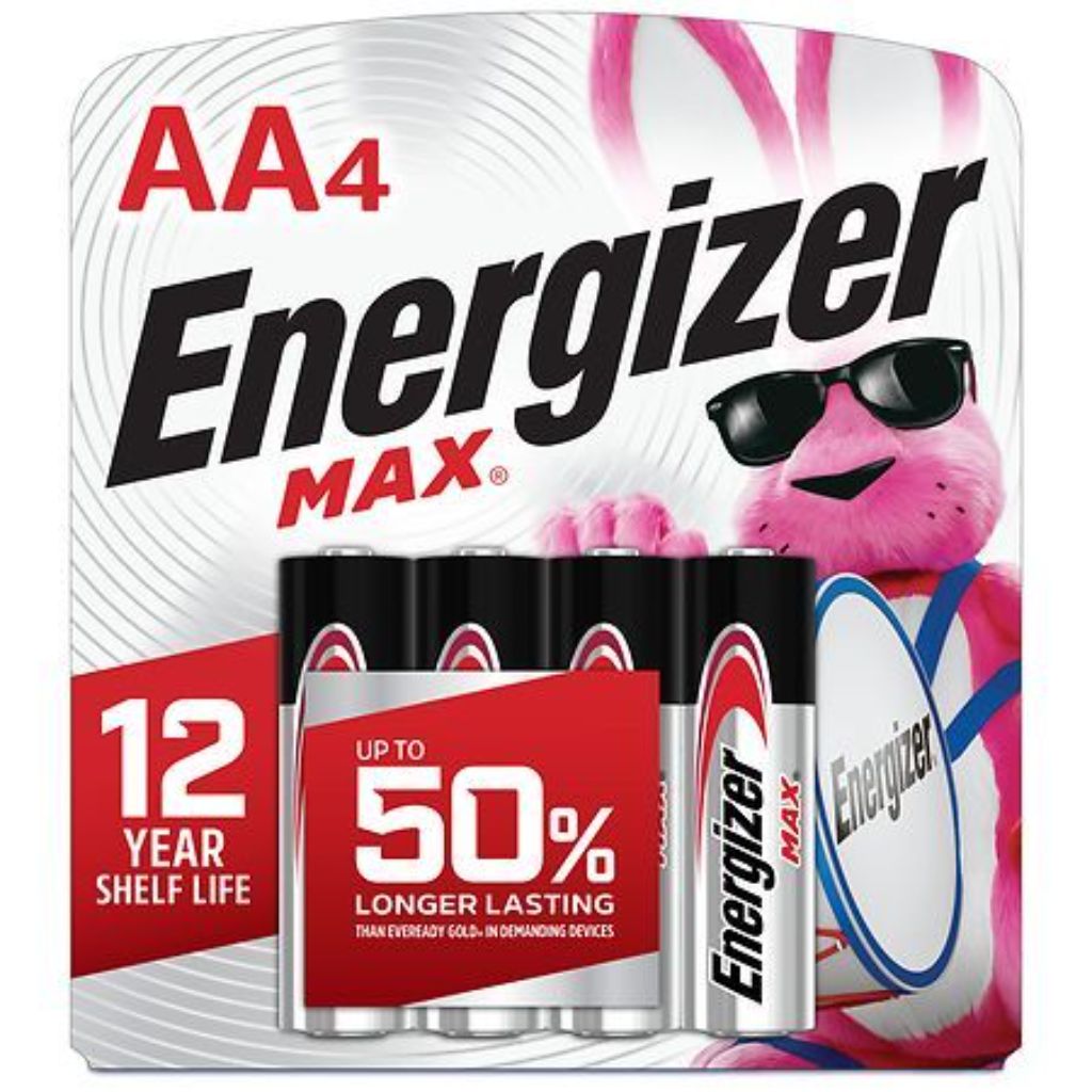 Energizer Max Alkaline Batteries - AA - 4 Pack