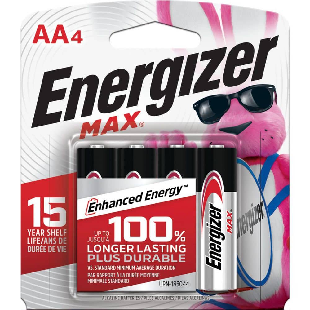 Energizer Max Alkaline Batteries - AA - 4 Pack