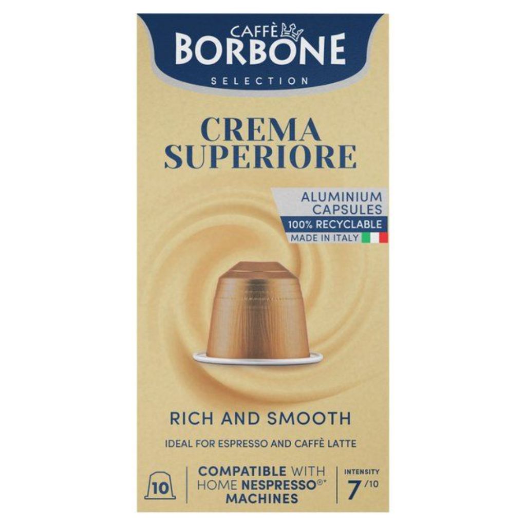 Caffe Borbone Crema Superior Intensity 7 Nespresso Compatible Capsules - 10ct