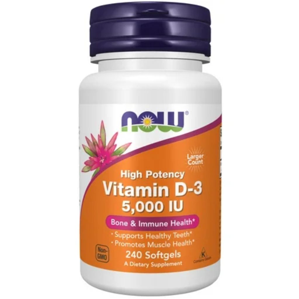 NOW Supplements High Potency Vitamin D-3 5,000 - 240 Softgels