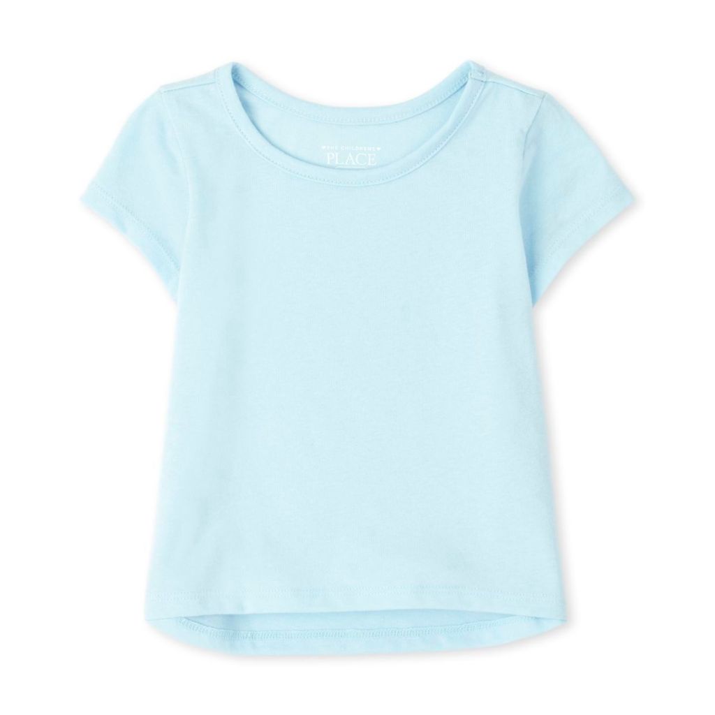 The Children's Place Baby Girls High Low T-Shirt - Party Blue, Size 9-12 Months