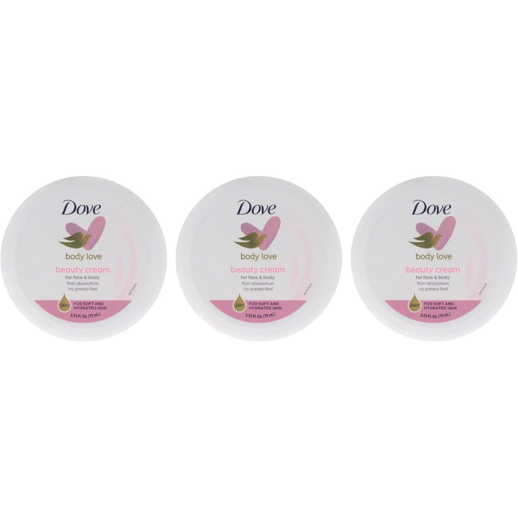 Dove Nourishing Body Care Face, Hand, and Body Beauty Cream - 2.53oz (3 Pack)