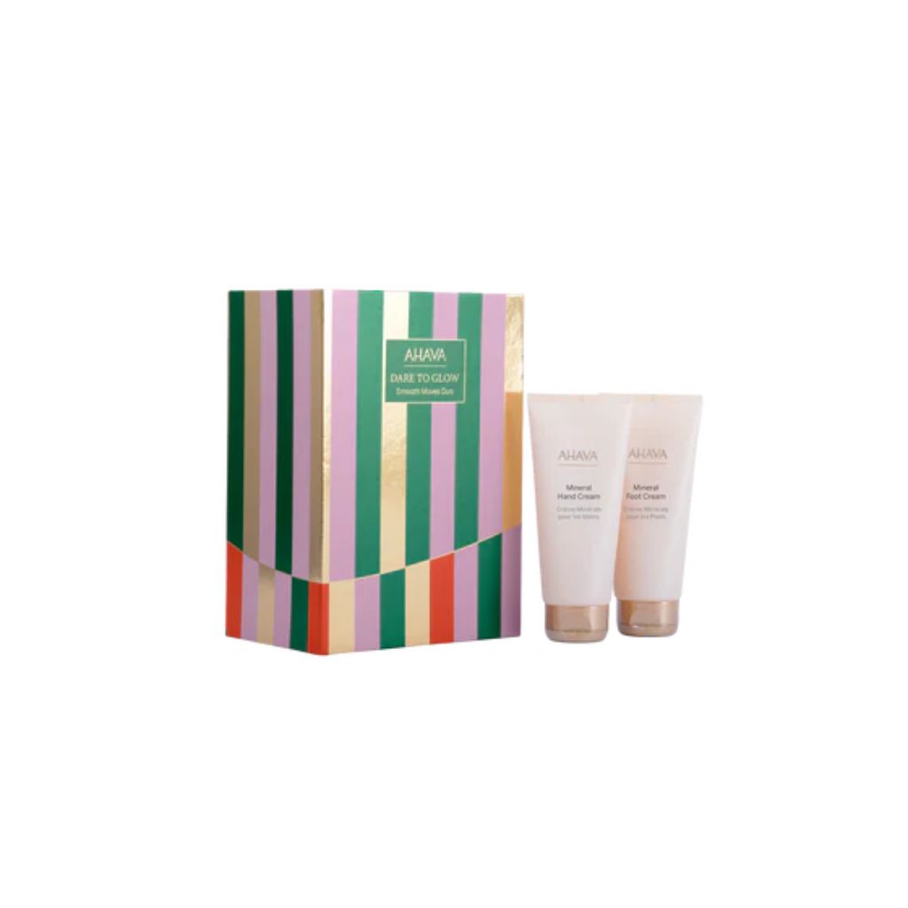 AHAVA Dare to Glow Smooth Moves Duo: Mineral Hand + Foot Cream 3.4OZ