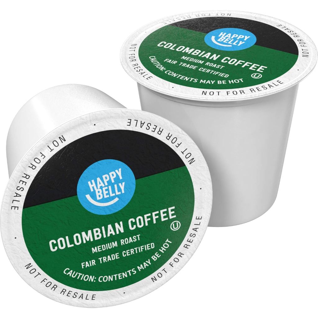 Happy Belly Colombian Medium Roast Keurig K-Cup Coffee Pods, 100 Count