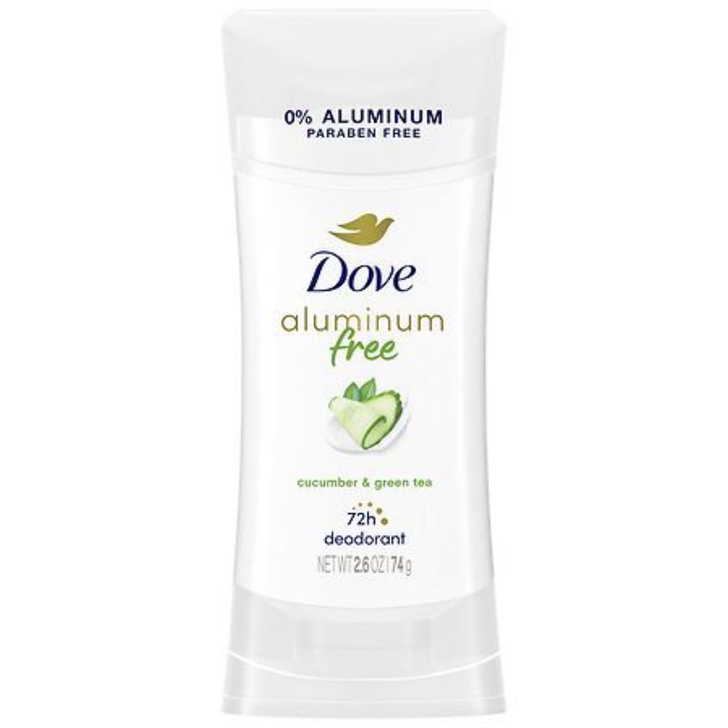 Dove Women's Aluminum Free Deodorant Stick - Cucumber and Green Tea, 2.6 oz