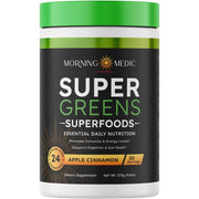 Morning Medic Super Greens Powder with 24+ Superfoods - Apple Cinnamon, 9.6 oz