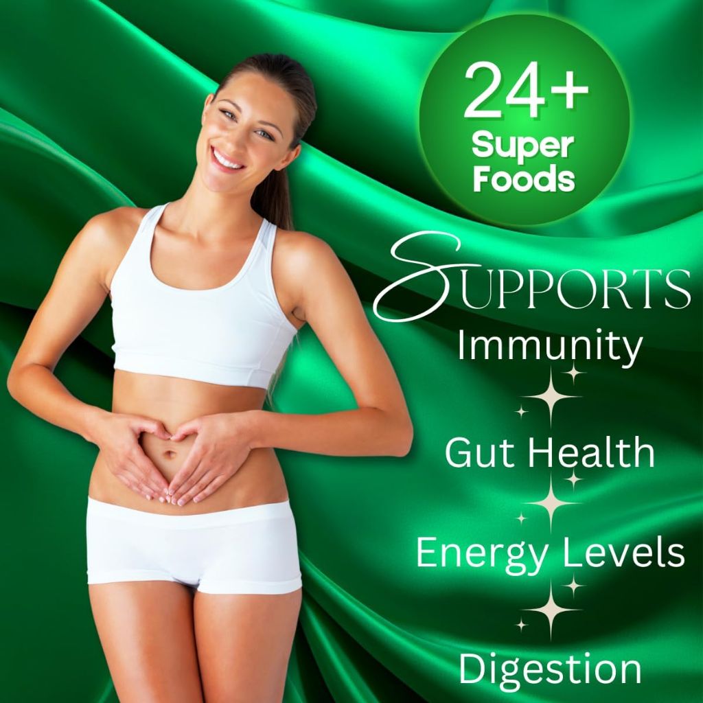 Morning Medic Super Greens Powder with 24+ Superfoods - Apple Cinnamon, 9.6 oz