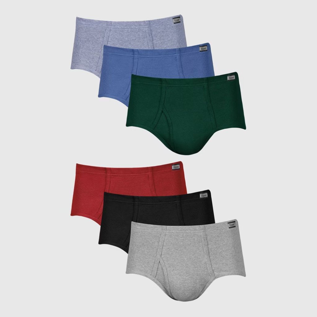 Hanes Men's Comfort Soft Waistband Tagless Mid-Rise Briefs - Multicolor, Size M (6 Pair)