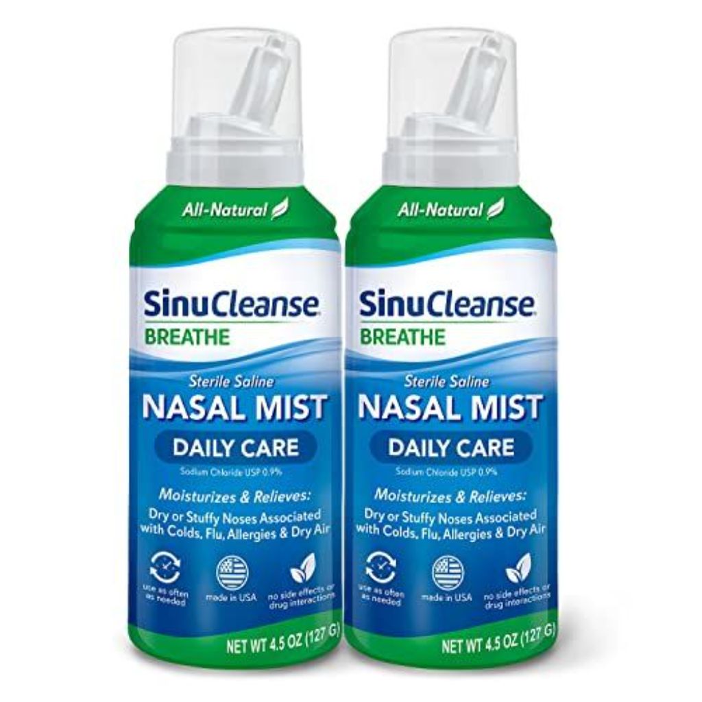 SinuCleanse Daily Care Sterile Saline Nasal Mist - 4.5 oz (2 Pack)