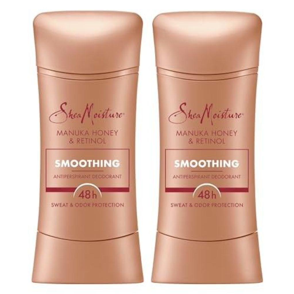 Shea Moisture Women's Antiperspirant Deodorant Stick Smoothing Manuka Honey & Retinol - 2 Pack