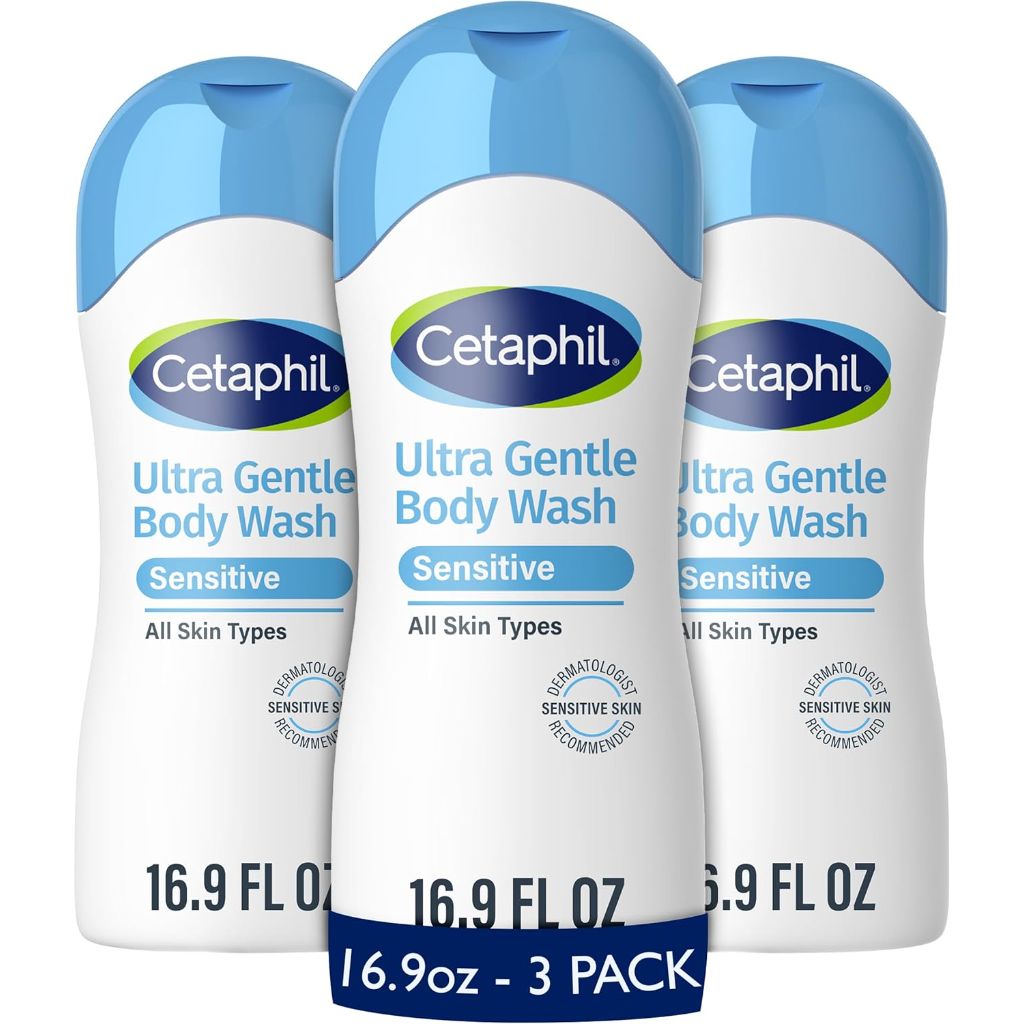 Cetaphil Ultra Gentle Refreshing Body Wash for Sensitive Skin - 16.9 fl. oz. (3 Pack)
