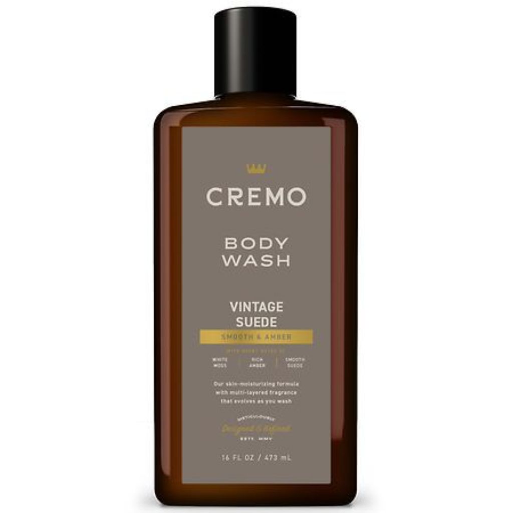 Cremo Men's Body Wash - Vintage Suede (White Moss, Rich Amber, Smooth Suede) - 16 fl. oz.