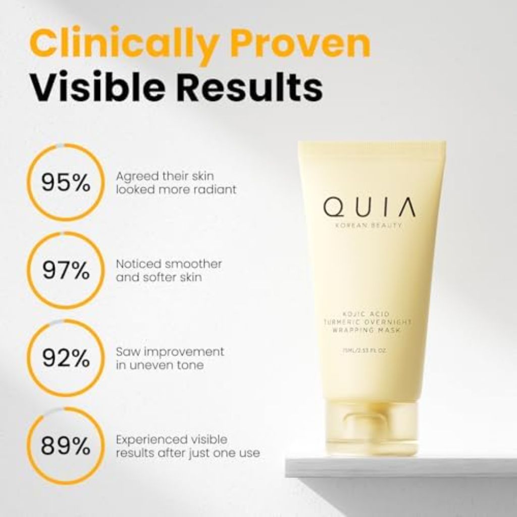 QUIA Turmeric + Kojic Acid Overnight Hydration Wrapping Mask, 7.5 fl. oz.