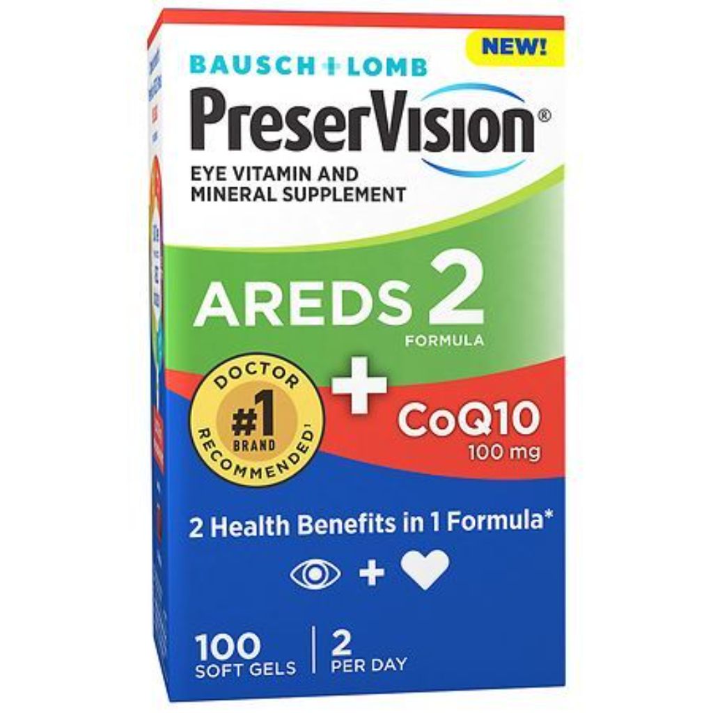 PreserVision AREDS 2 + CoQ10 for Eye & Heart Health - 100 Softgels