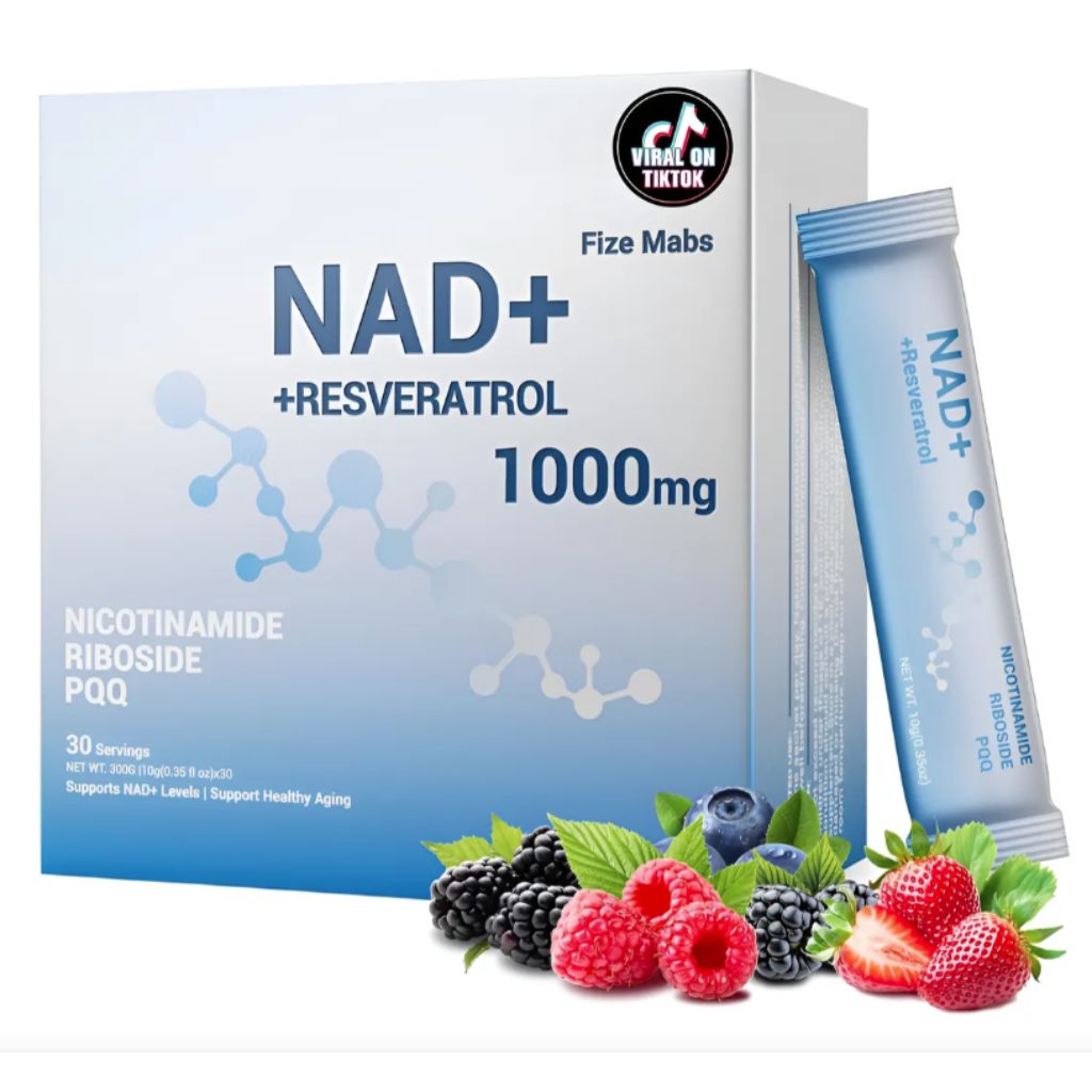 Fize Mabs NAD+ Resveratrol 1,000mg Liquid Supplement - 0.35 fl. oz. (30 Servings)