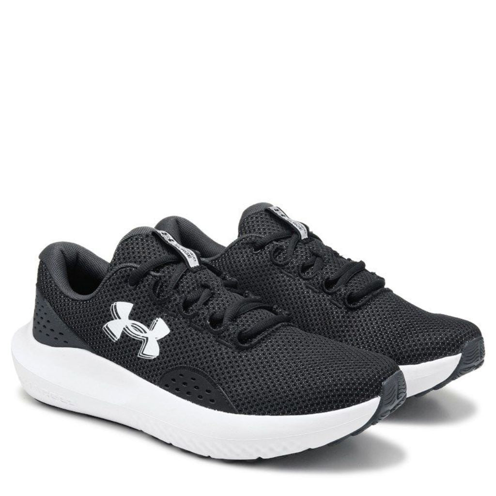 Under Armour Men's Surge 4 Running Shoes - Black/Gray/White, Size 9