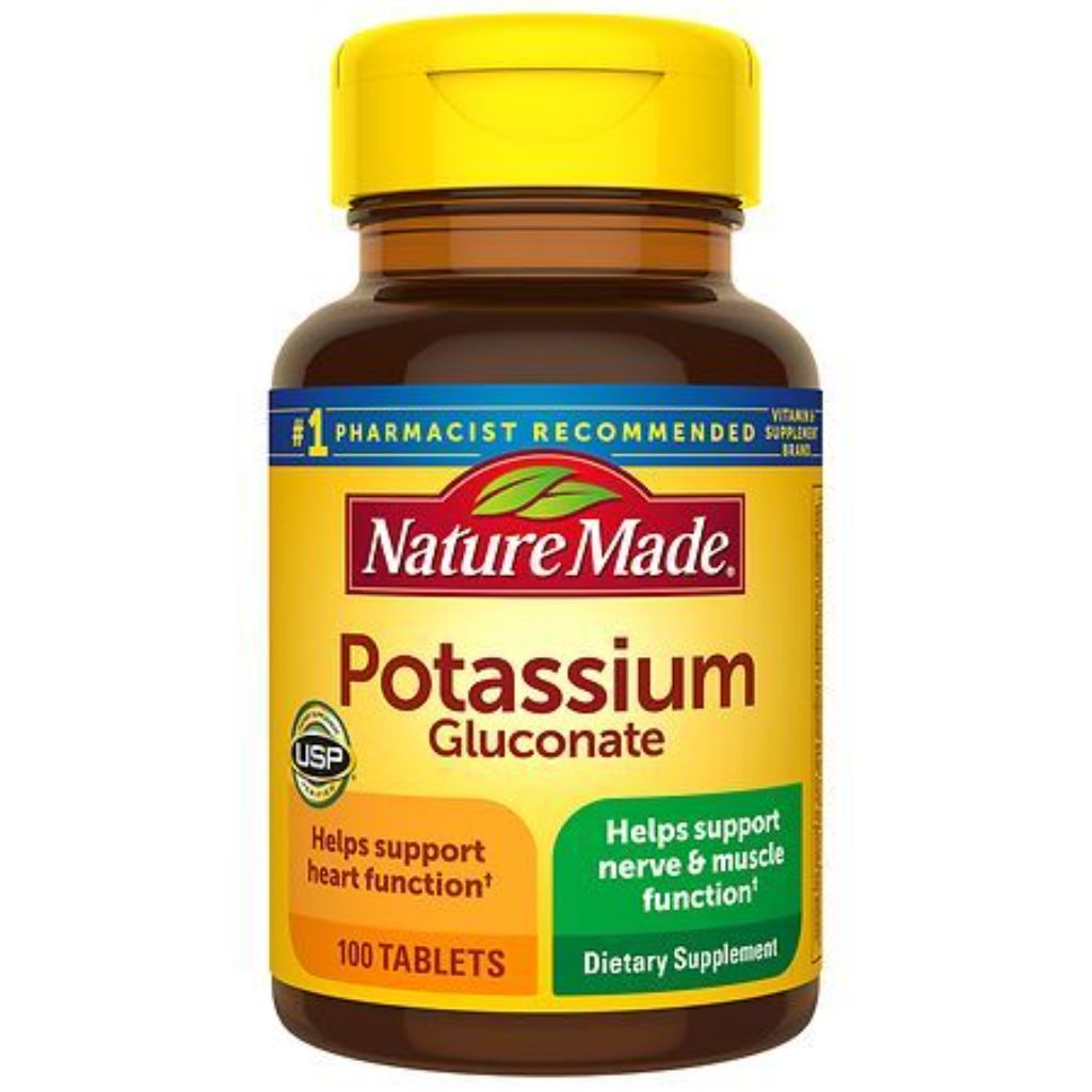 Nature Made Potassium Gluconate Dietary Supplement - 100 Tablets