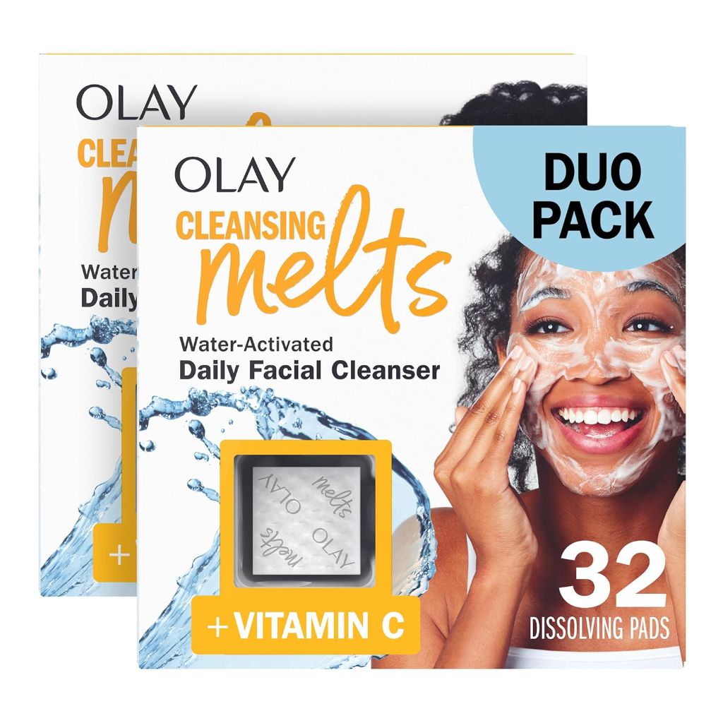 Olay Cleansing Melts Water-Activated Daily Facial Cleanser + Vitamin C - 64ct.  (2 X 32ct.)