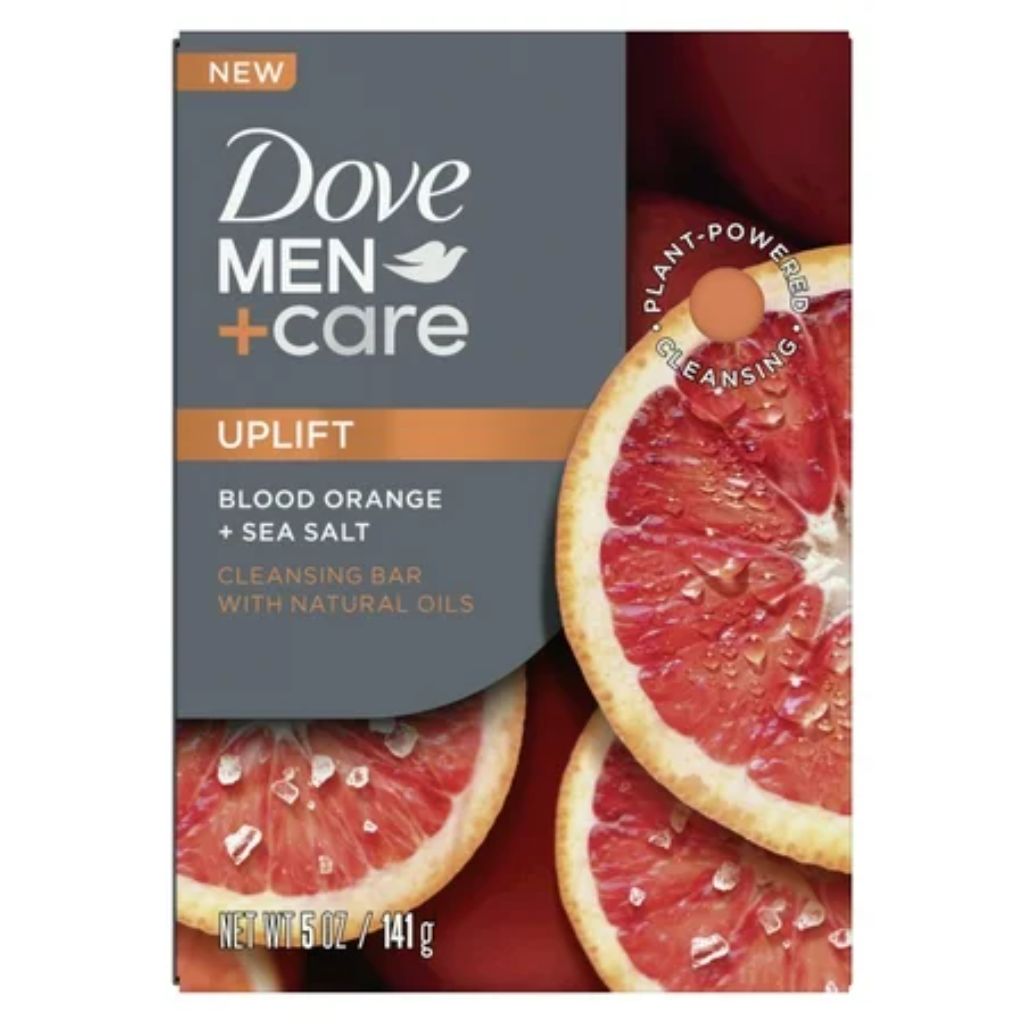 Dove Men+Care Uplift Cleansing Bar Soap - Blood Orange + Sea Salt, 5 oz