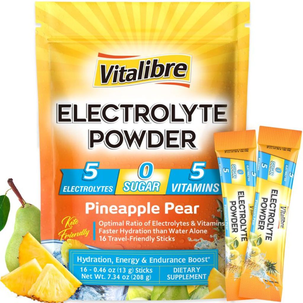 Vitalibre Electrolytes Powder Packets - Pineapple Pear, 16 Sticks