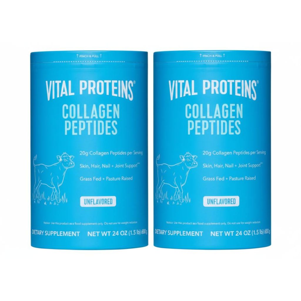 Vital Proteins Collagen Peptides Powder, Unflavored - 24oz (2 Pack)