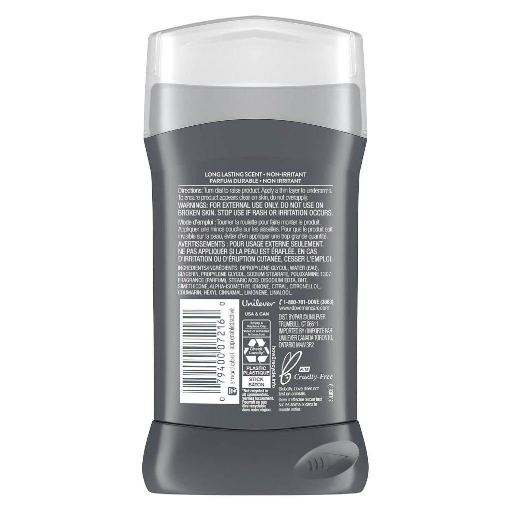 Dove Men+Care Aluminum Free Deodorant Stick - Clean Comfort, 3oz