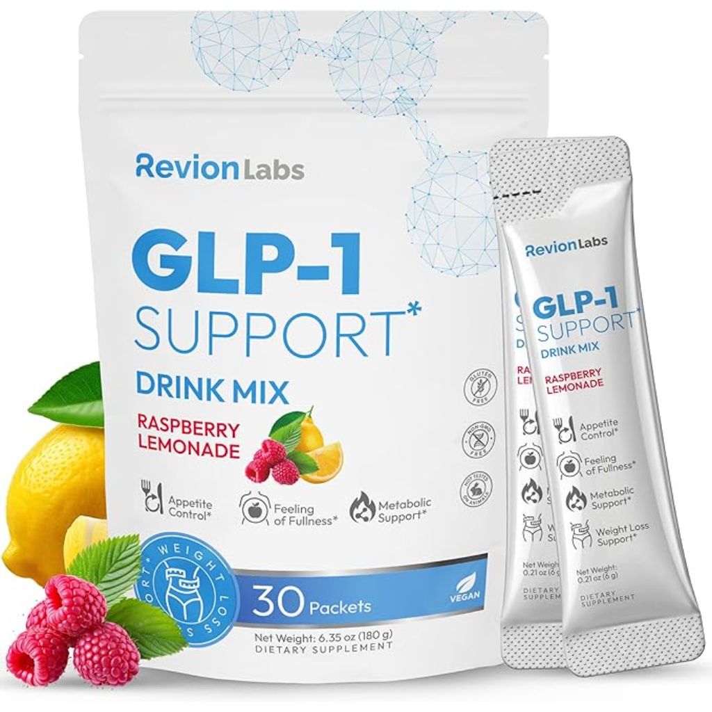 GLP-1 Support Drink Mix Powder - Weight Loss Support Natural Appetite Suppressant & Metabolic Booster for Women Men - Daily Fat Burn Cravings Control & Gut Health GLP1 Support Supplement