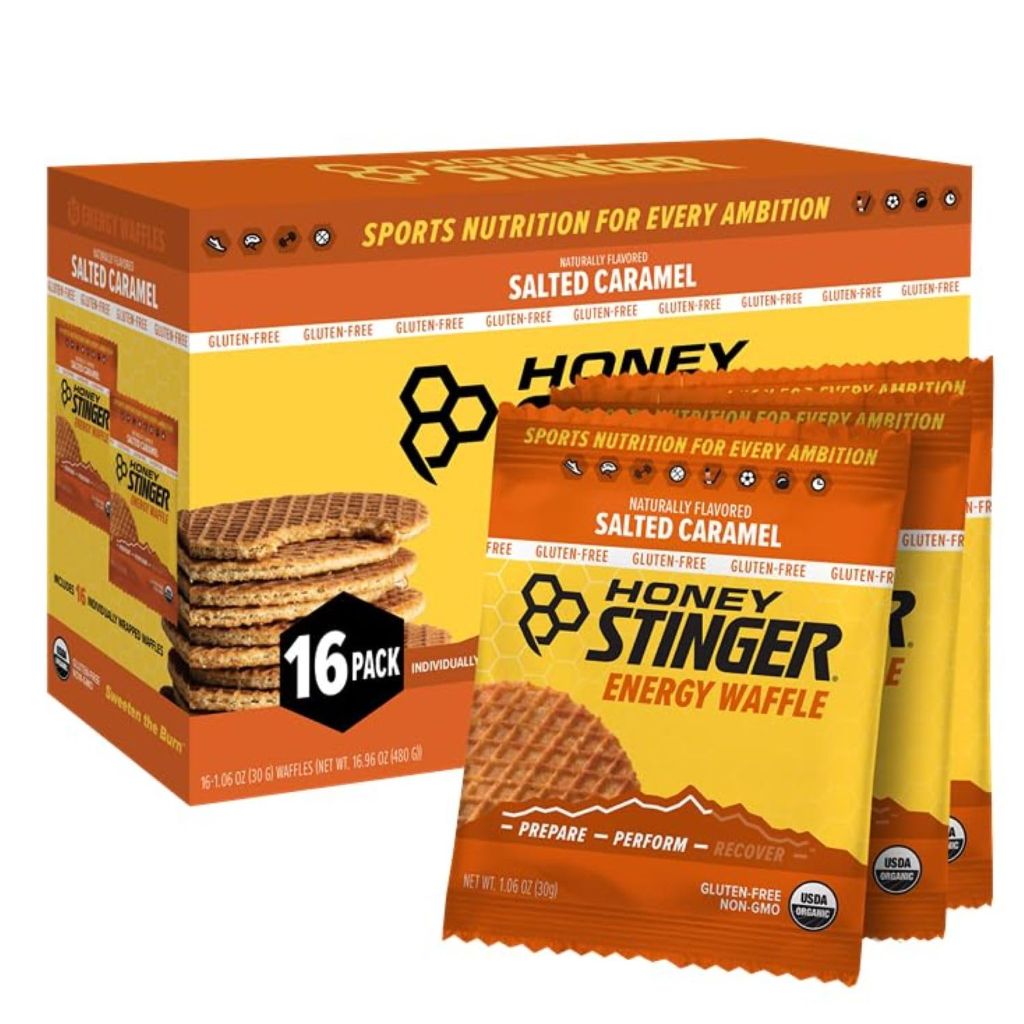 Honey Stinger Organic Gluten-Free Energy Waffles, Salted Caramel, 1.06oz - 16ct