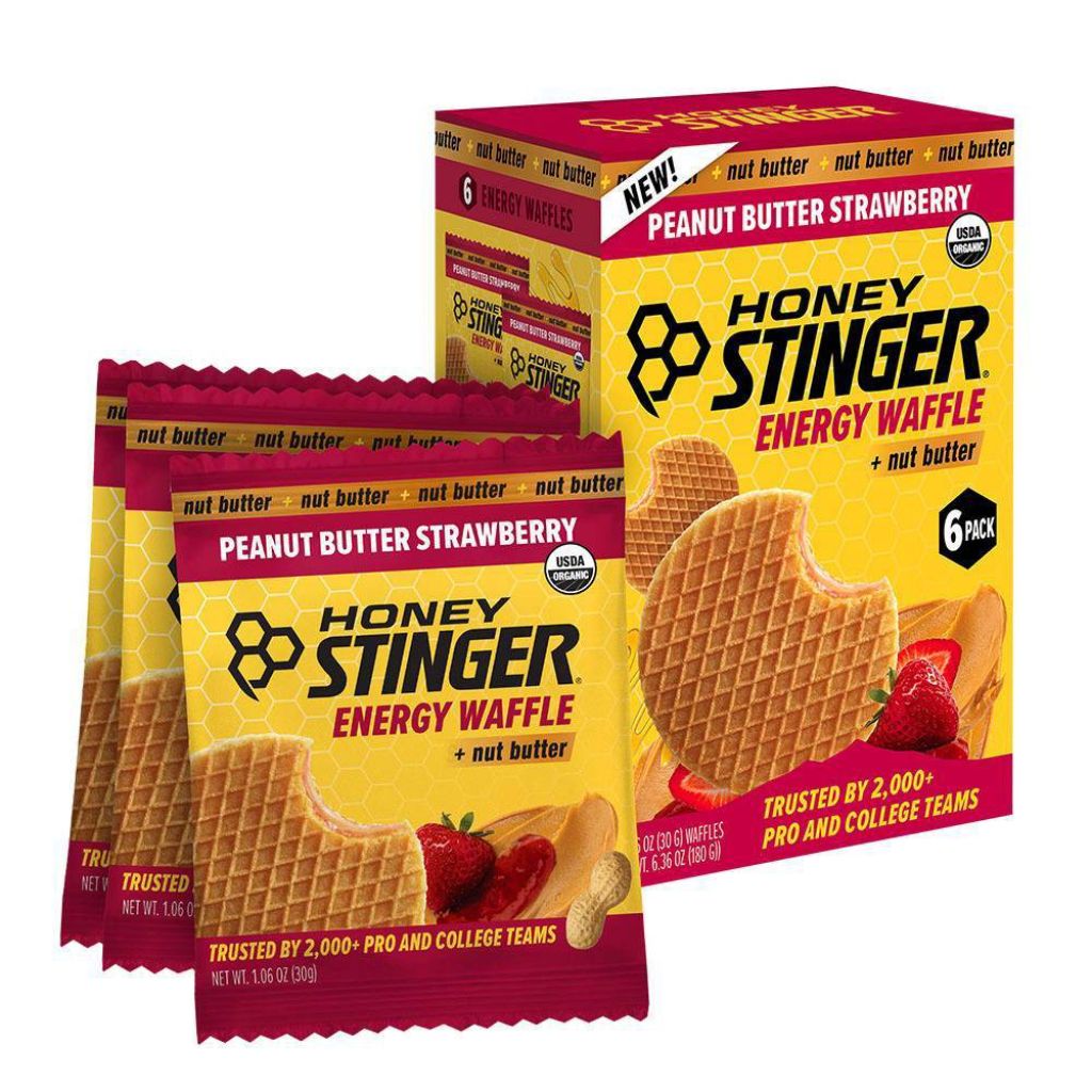 Honey Stinger Energy Waffle + Nut Butter, Strawberry/Peanut Butter - 6ct.