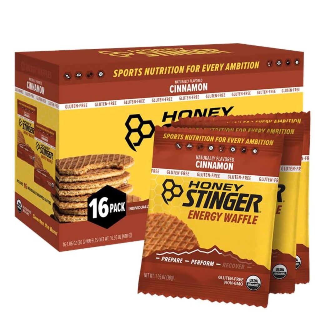 Honey Stinger Organic Gluten-Free Energy Waffles, Cinnamon, 1.06oz - 16ct