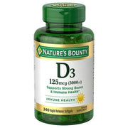 Nature’s Bounty Vitamin D3 125mg for Bone & Immune Support - 240 Softgels